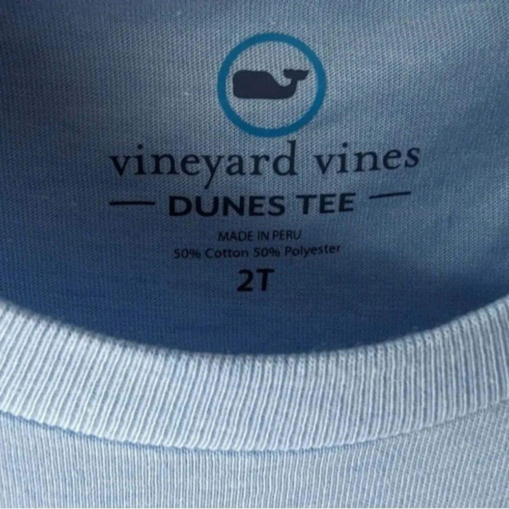 Vineyard Vines Sailing Dunes Blue Tee 2T NWT - Picture 3 of 7